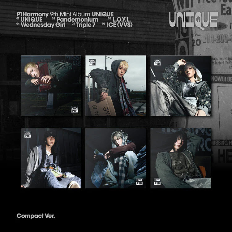 P1Harmony - 9th Mini Album [UNIQUE] (Compact Ver.)